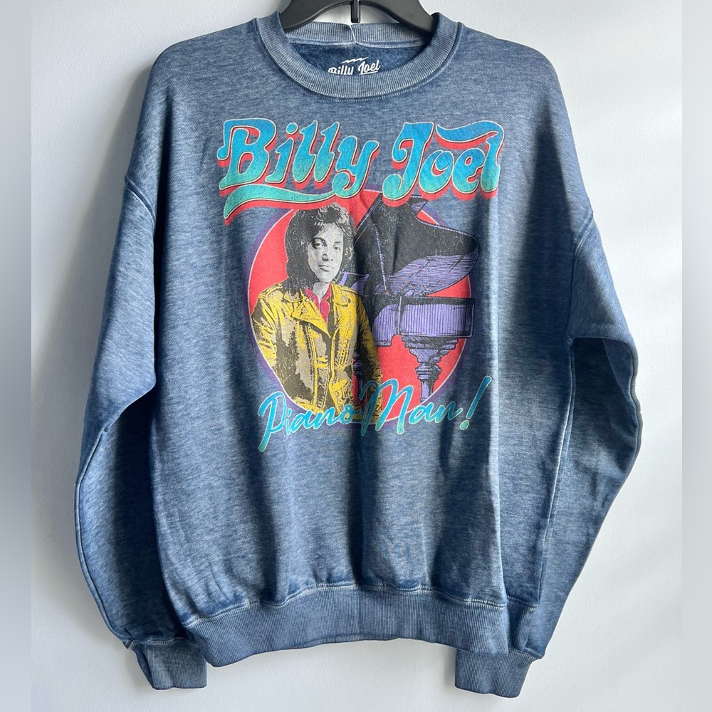 Billy Joel Piano Man Licensed Women's Graphic Sweatshirt Size Medium